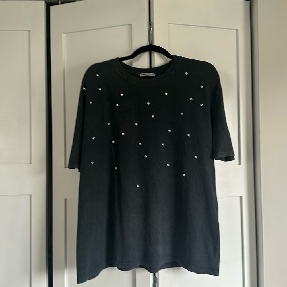 Zara embellished tee NWOT